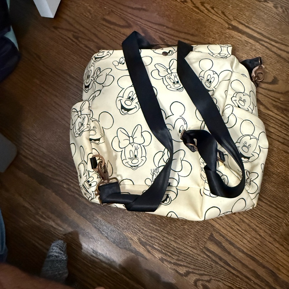 Cream Backpack Mickey Mouse Print - image 2